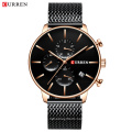 CURREN 8339 Luxury Black Gold Male Watch Luxury Brand Watch Men Gold Quartz Sport Men's Wrist Watches Clock Relogio Masculino